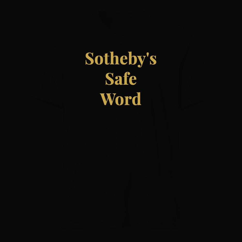Sotheby's Safe Word - Satirical Old Money T-Shirt by Boogie Threads Co