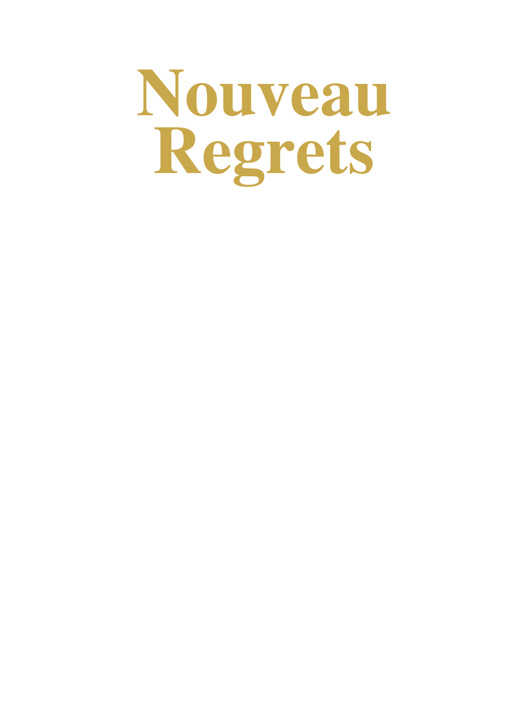Nouveau Regrets print design