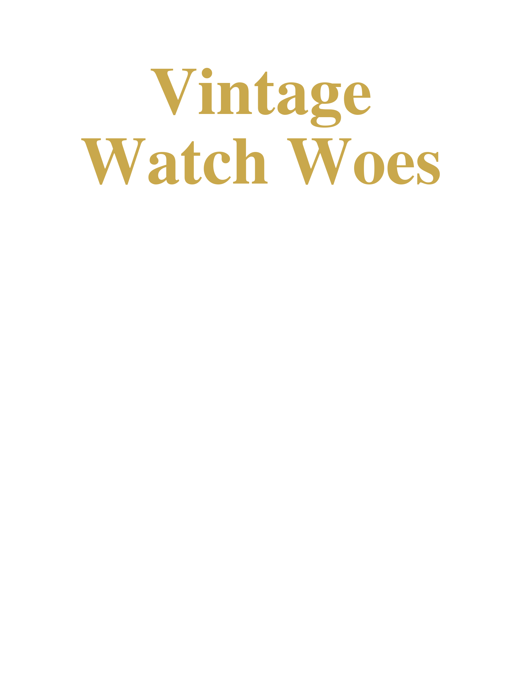 Vintage Watch Woes print design