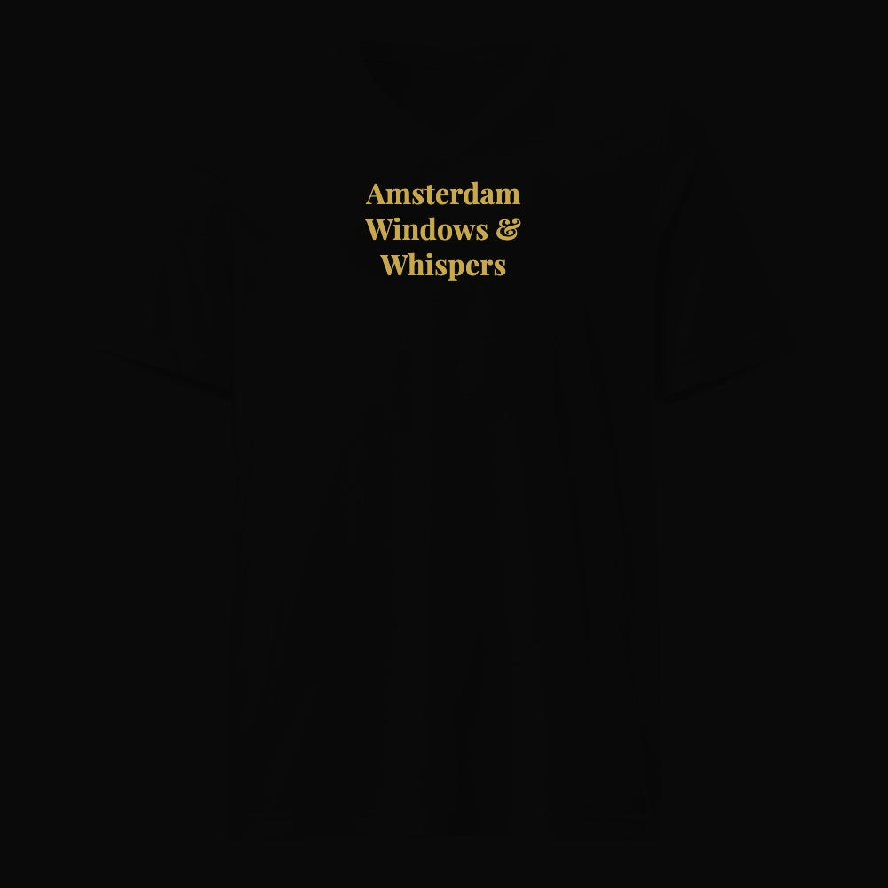 Amsterdam Windows & Whispers - Satirical Old Money T-Shirt by Boogie Threads Co