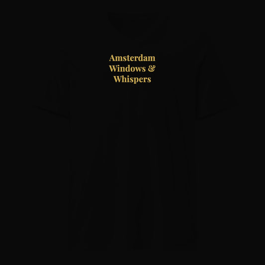 Amsterdam Windows & Whispers - Satirical Old Money T-Shirt by Boogie Threads Co