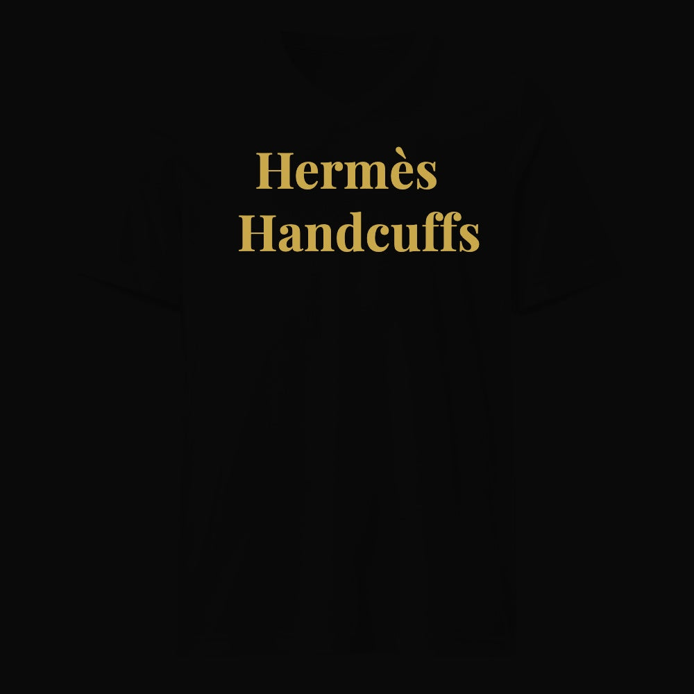 Hermès Handcuffs - Satirical Old Money T-Shirt by Boogie Threads Co